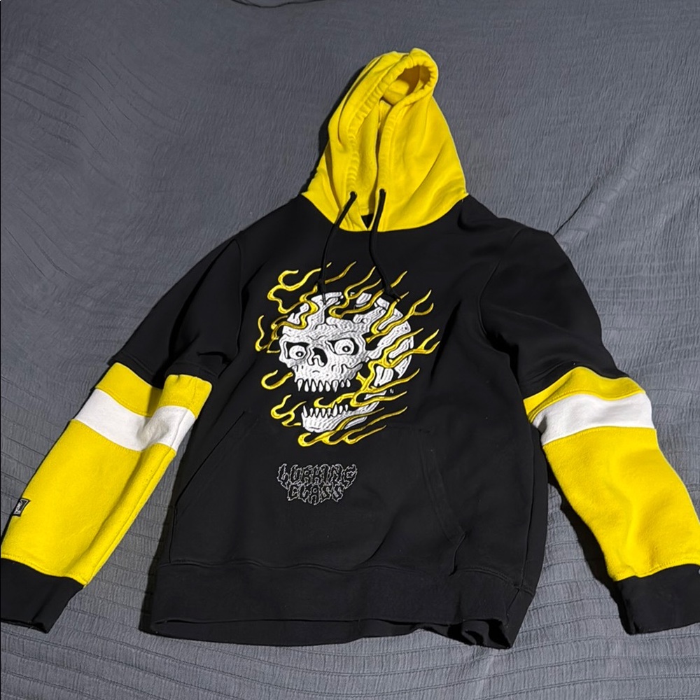 Black and Yellow Skull Hoodie